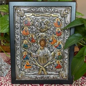 Vintage Greek Icon, The Tree of Life.
